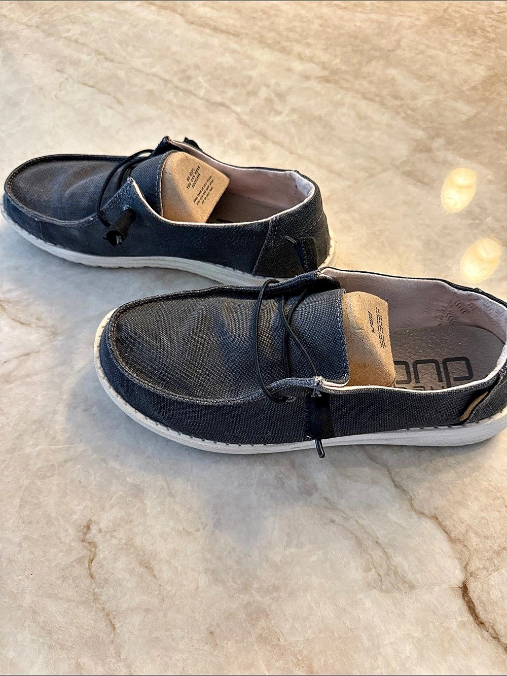 HEYDUDE Charcoal & White Sneakers US 7